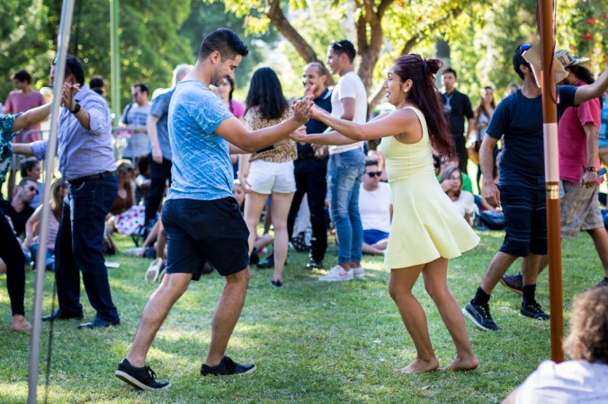 couple dancing salsa