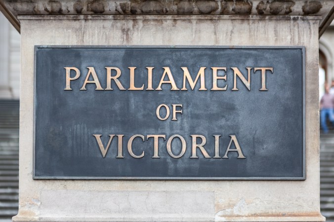 parliament of victoria sign