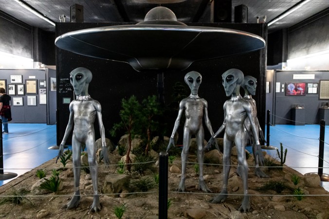 alien scene in museum in roswell
